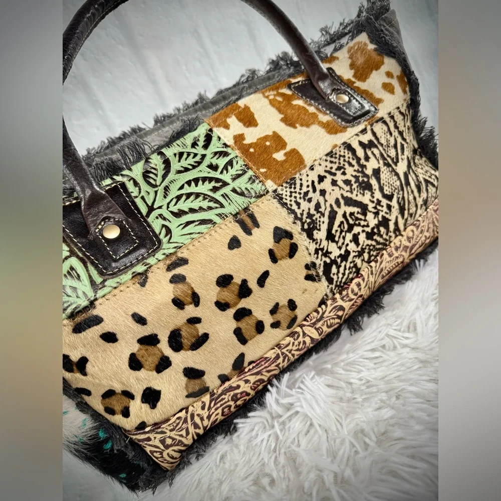 SOLDMyra Bag Artemis Canvas & Hairon Bag S-5204 - Picture 5 of 14